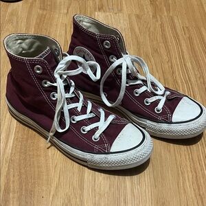 Converse Burgundy High-Top Sneakers